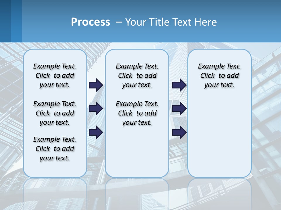 A Group Of Skyscrapers With A Blue Sky In The Background PowerPoint Template
