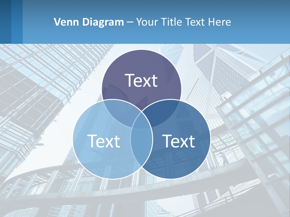 A Group Of Skyscrapers With A Blue Sky In The Background PowerPoint Template