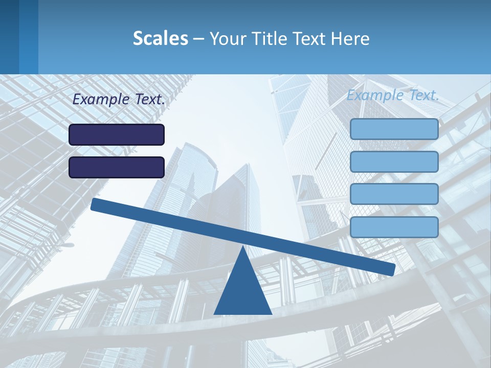 A Group Of Skyscrapers With A Blue Sky In The Background PowerPoint Template