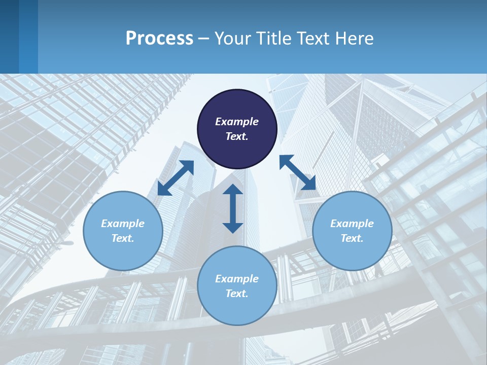 A Group Of Skyscrapers With A Blue Sky In The Background PowerPoint Template