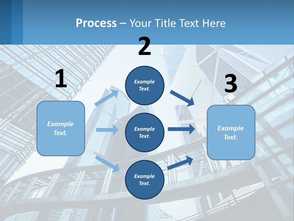 A Group Of Skyscrapers With A Blue Sky In The Background PowerPoint Template