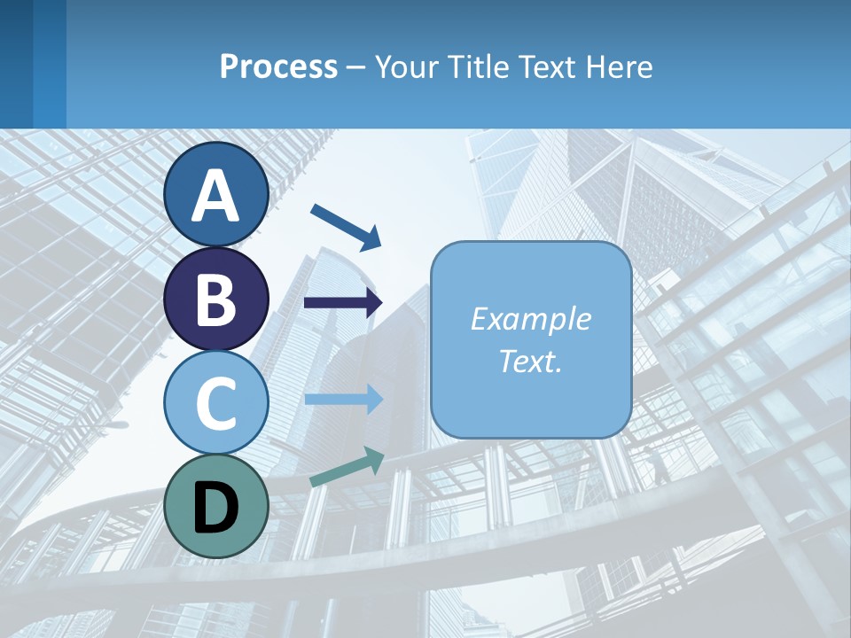 A Group Of Skyscrapers With A Blue Sky In The Background PowerPoint Template