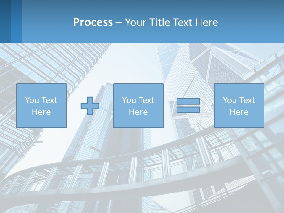A Group Of Skyscrapers With A Blue Sky In The Background PowerPoint Template