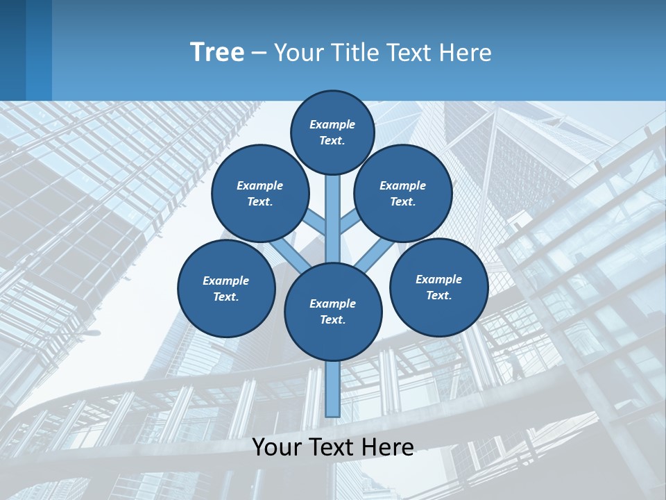 A Group Of Skyscrapers With A Blue Sky In The Background PowerPoint Template