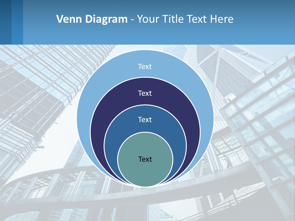 A Group Of Skyscrapers With A Blue Sky In The Background PowerPoint Template
