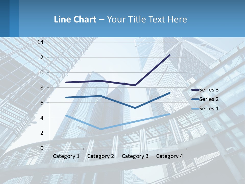 A Group Of Skyscrapers With A Blue Sky In The Background PowerPoint Template