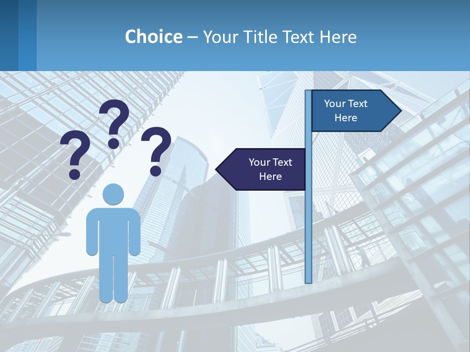 A Group Of Skyscrapers With A Blue Sky In The Background PowerPoint Template