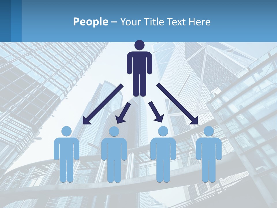 A Group Of Skyscrapers With A Blue Sky In The Background PowerPoint Template