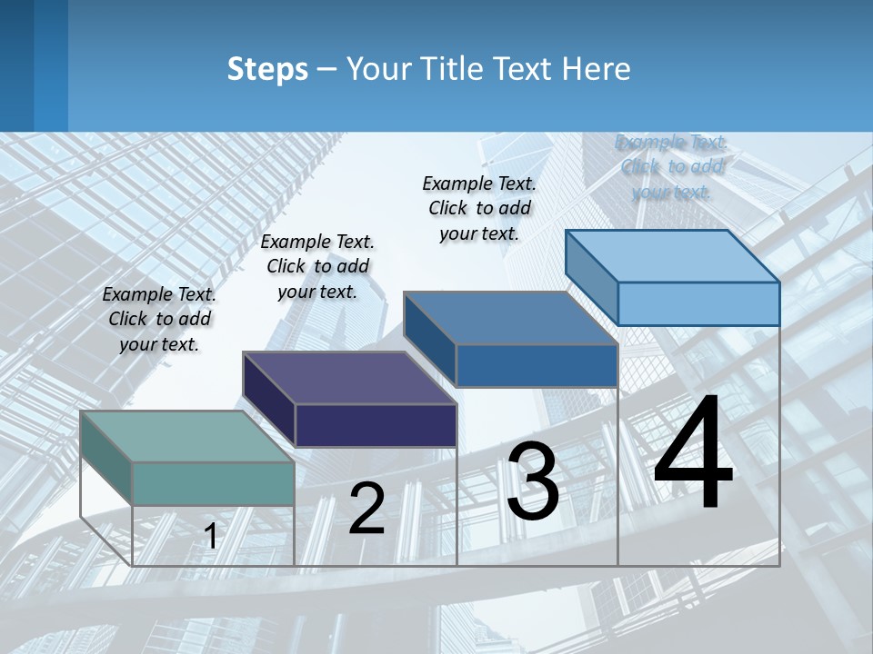 A Group Of Skyscrapers With A Blue Sky In The Background PowerPoint Template