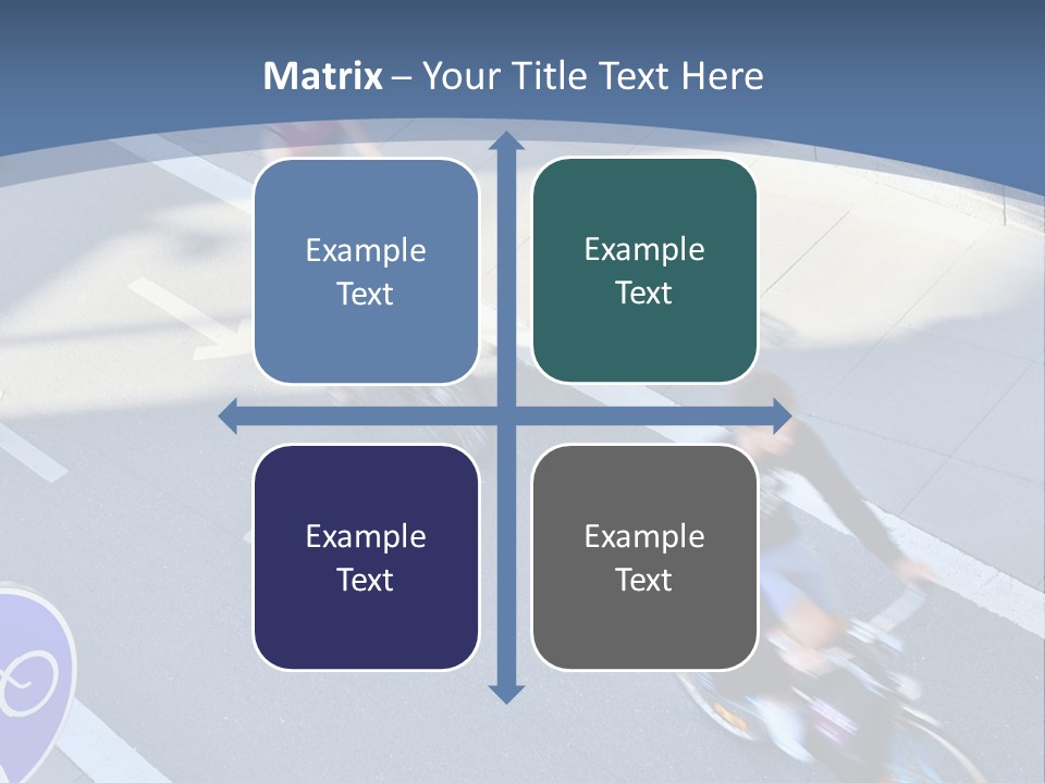 A Group Of People Riding Bikes Down A Street PowerPoint Template