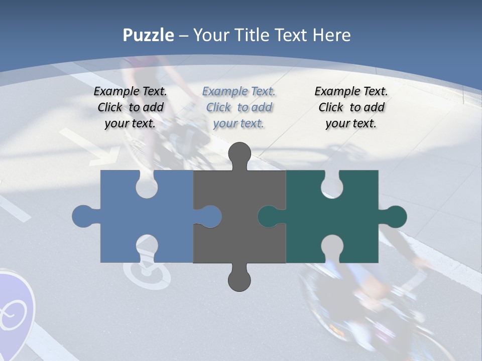 A Group Of People Riding Bikes Down A Street PowerPoint Template