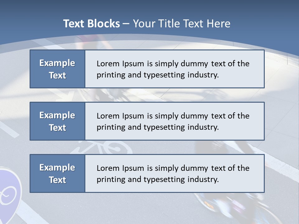 A Group Of People Riding Bikes Down A Street PowerPoint Template