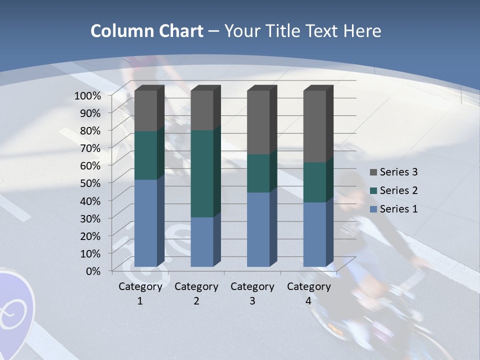 A Group Of People Riding Bikes Down A Street PowerPoint Template