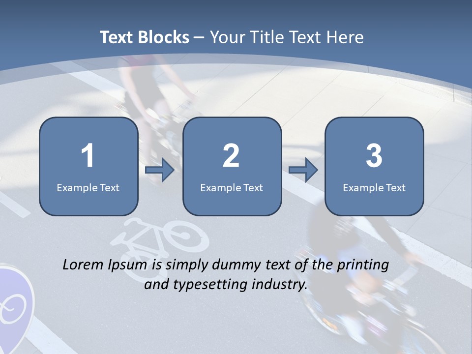 A Group Of People Riding Bikes Down A Street PowerPoint Template