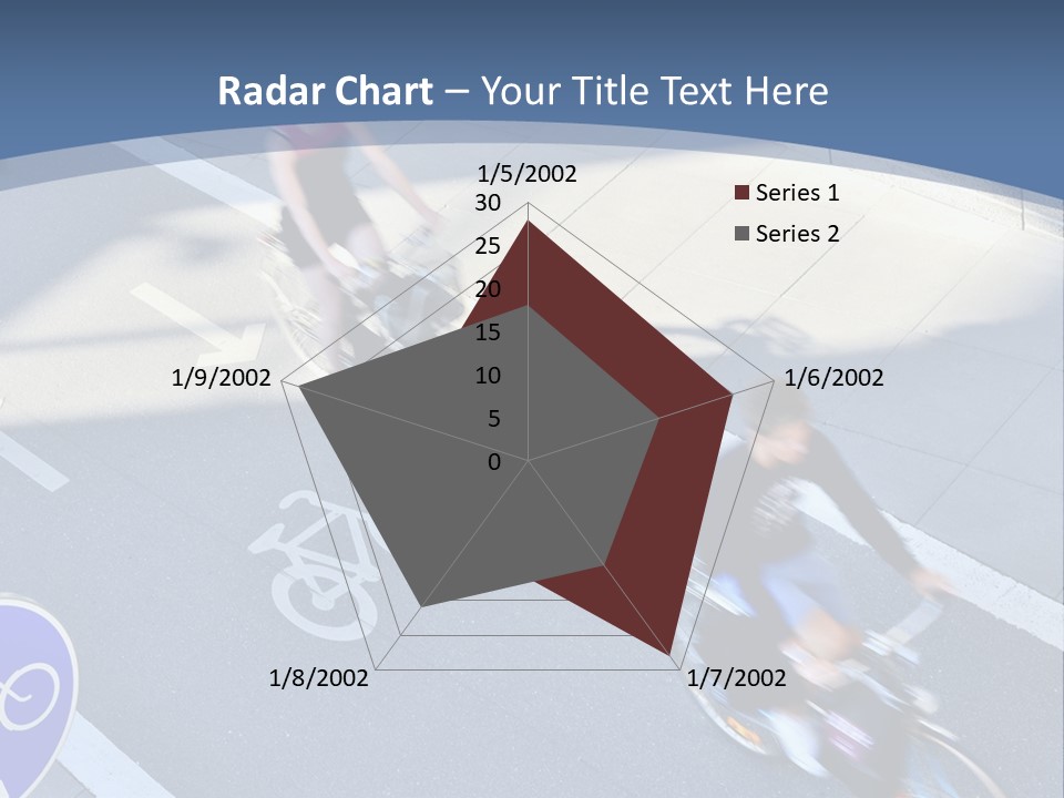 A Group Of People Riding Bikes Down A Street PowerPoint Template