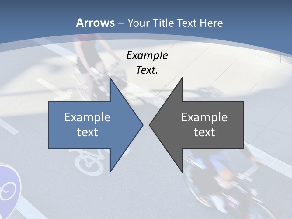 A Group Of People Riding Bikes Down A Street PowerPoint Template