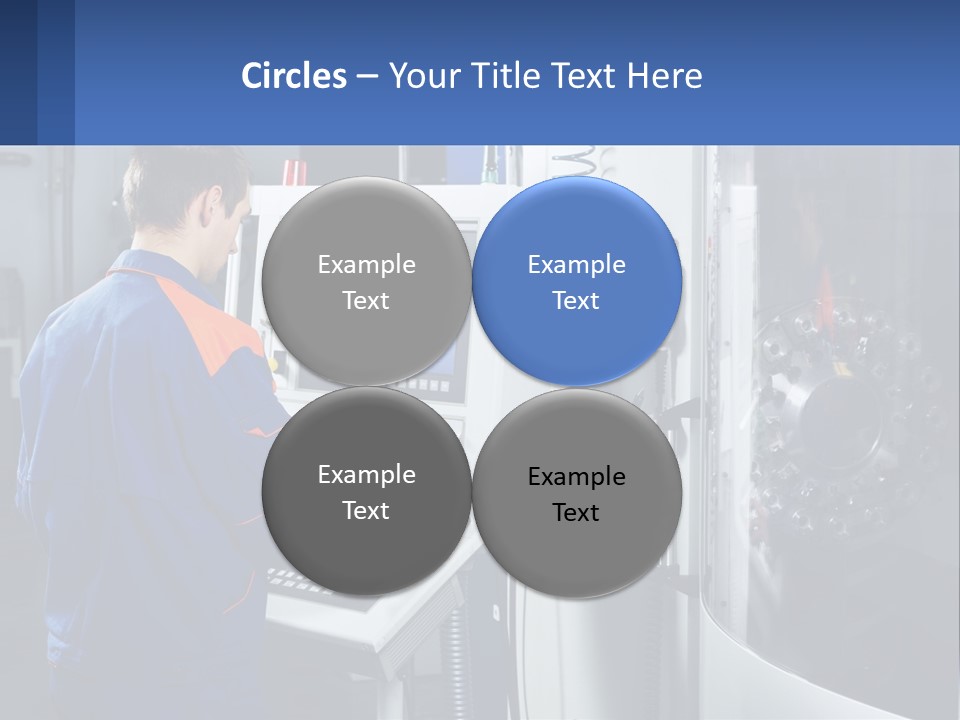 A Man Working On A Machine In A Factory PowerPoint Template