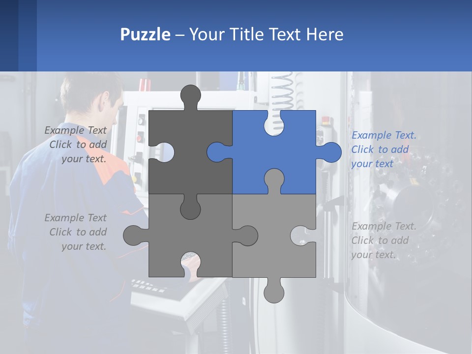 A Man Working On A Machine In A Factory PowerPoint Template