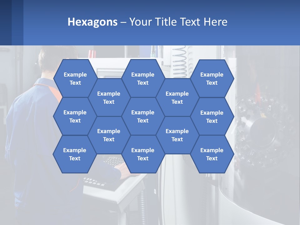 A Man Working On A Machine In A Factory PowerPoint Template