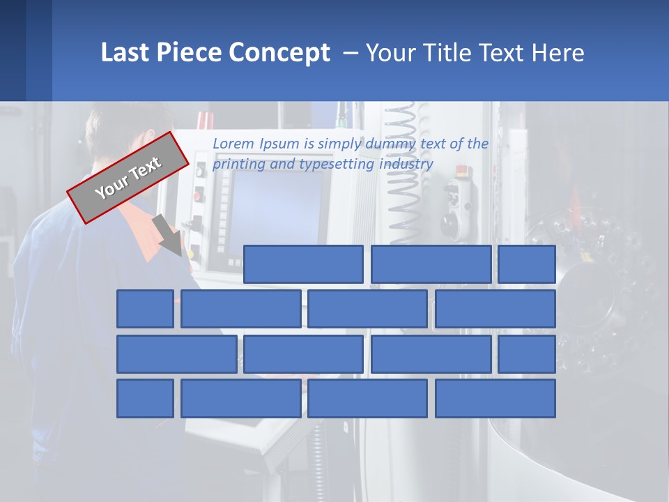 A Man Working On A Machine In A Factory PowerPoint Template