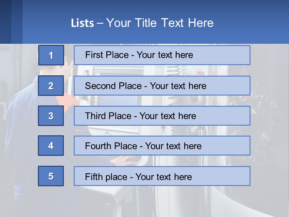 A Man Working On A Machine In A Factory PowerPoint Template