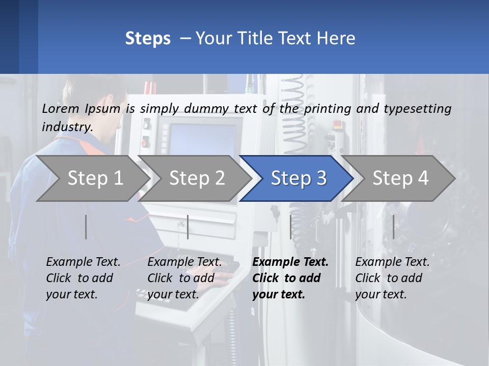 A Man Working On A Machine In A Factory PowerPoint Template