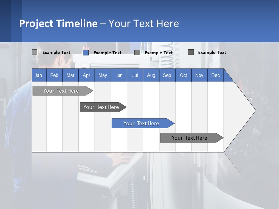 A Man Working On A Machine In A Factory PowerPoint Template