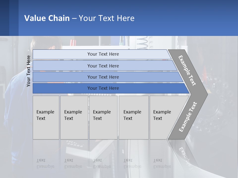 A Man Working On A Machine In A Factory PowerPoint Template