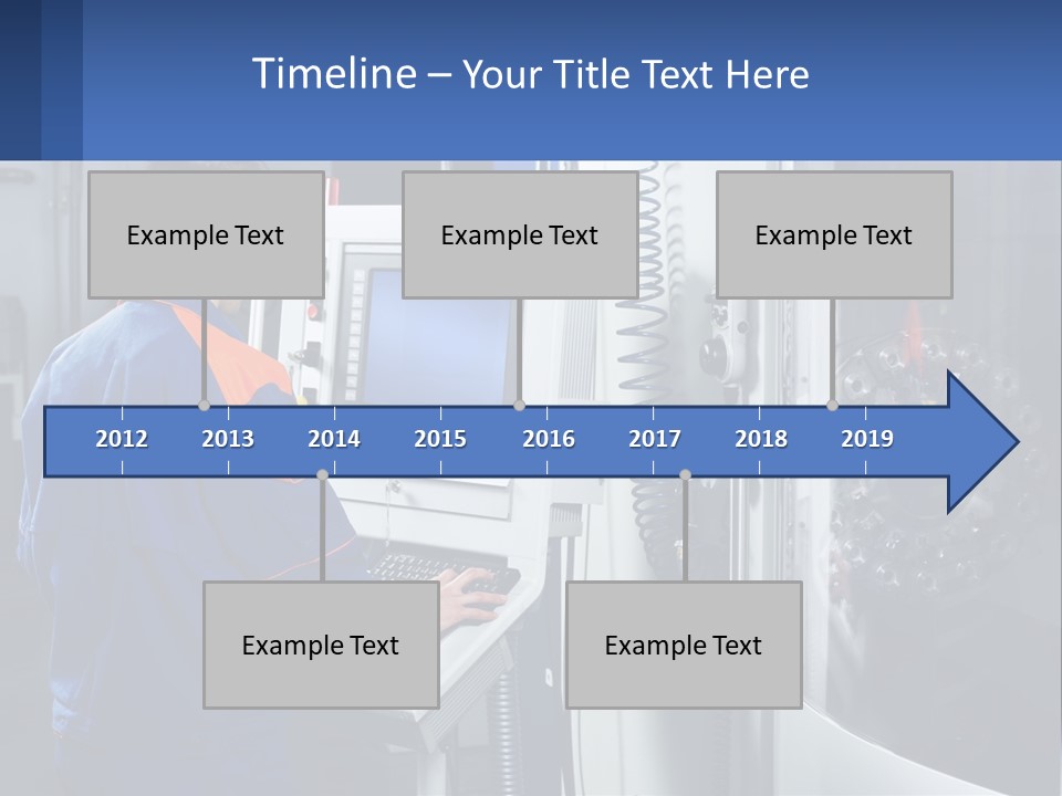 A Man Working On A Machine In A Factory PowerPoint Template