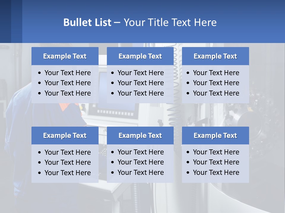 A Man Working On A Machine In A Factory PowerPoint Template