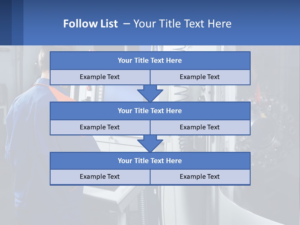 A Man Working On A Machine In A Factory PowerPoint Template