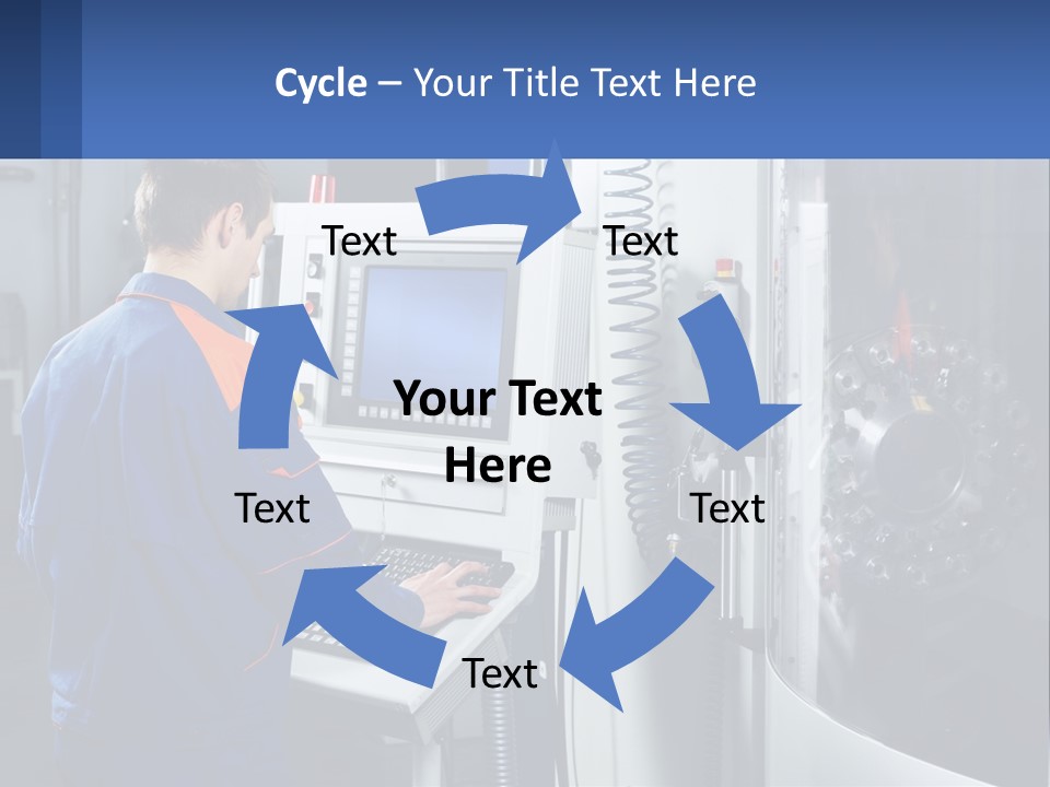 A Man Working On A Machine In A Factory PowerPoint Template