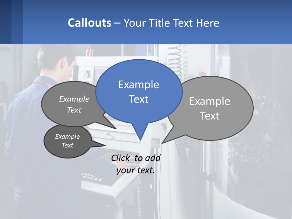 A Man Working On A Machine In A Factory PowerPoint Template