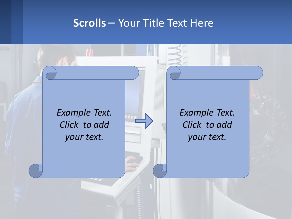 A Man Working On A Machine In A Factory PowerPoint Template