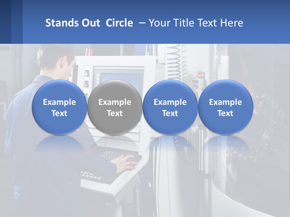 A Man Working On A Machine In A Factory PowerPoint Template