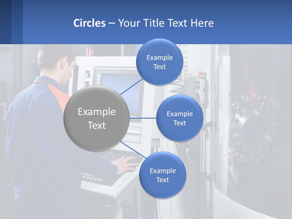 A Man Working On A Machine In A Factory PowerPoint Template