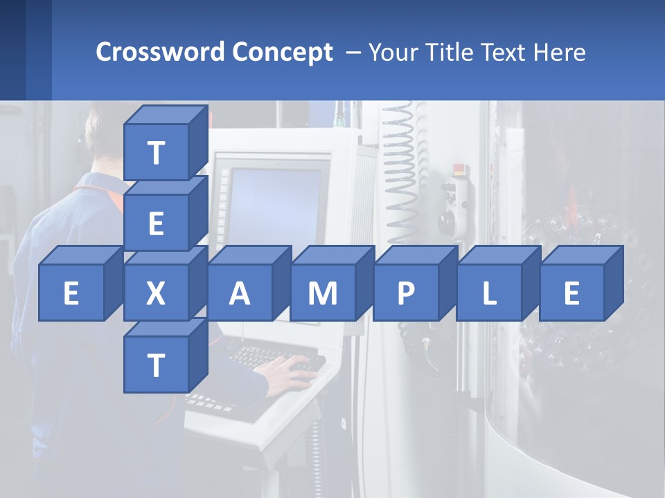 A Man Working On A Machine In A Factory PowerPoint Template