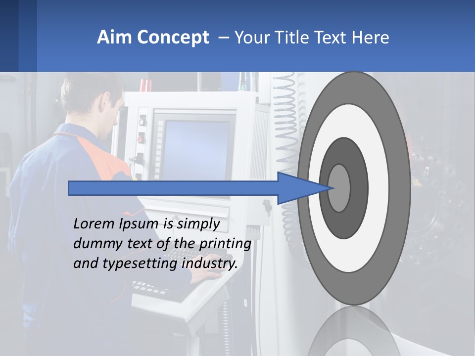 A Man Working On A Machine In A Factory PowerPoint Template