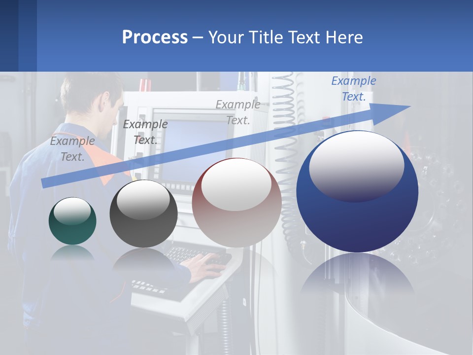 A Man Working On A Machine In A Factory PowerPoint Template