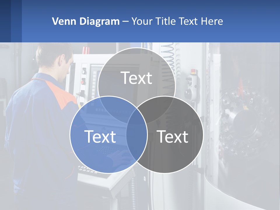 A Man Working On A Machine In A Factory PowerPoint Template