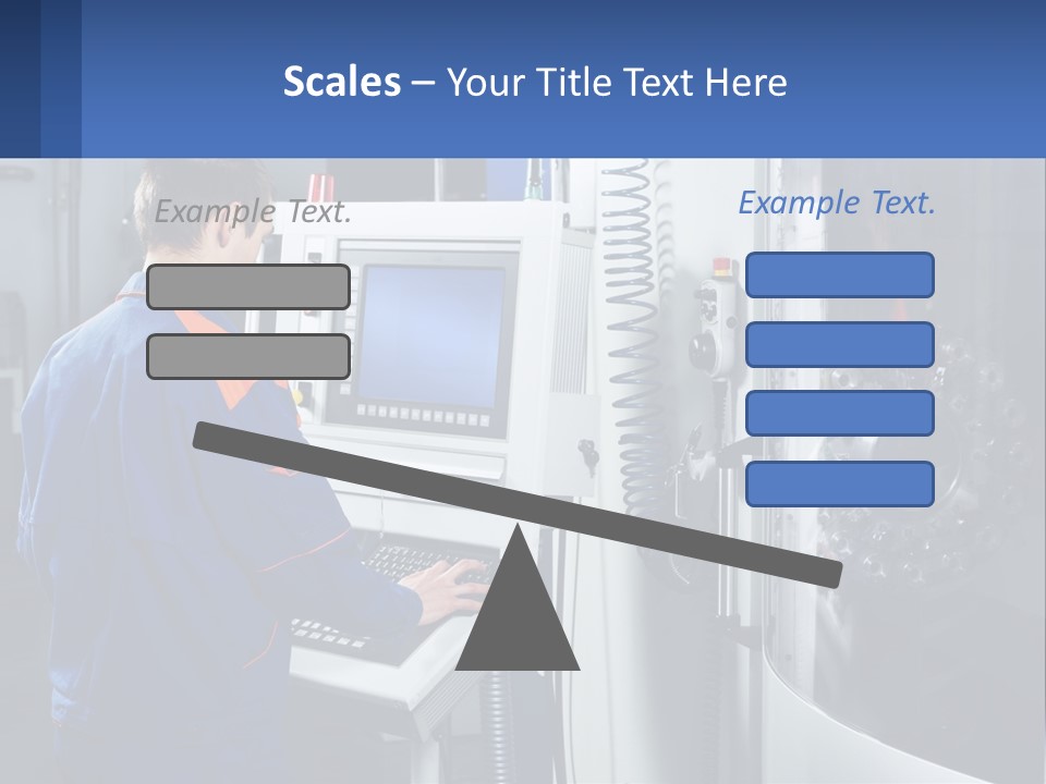 A Man Working On A Machine In A Factory PowerPoint Template
