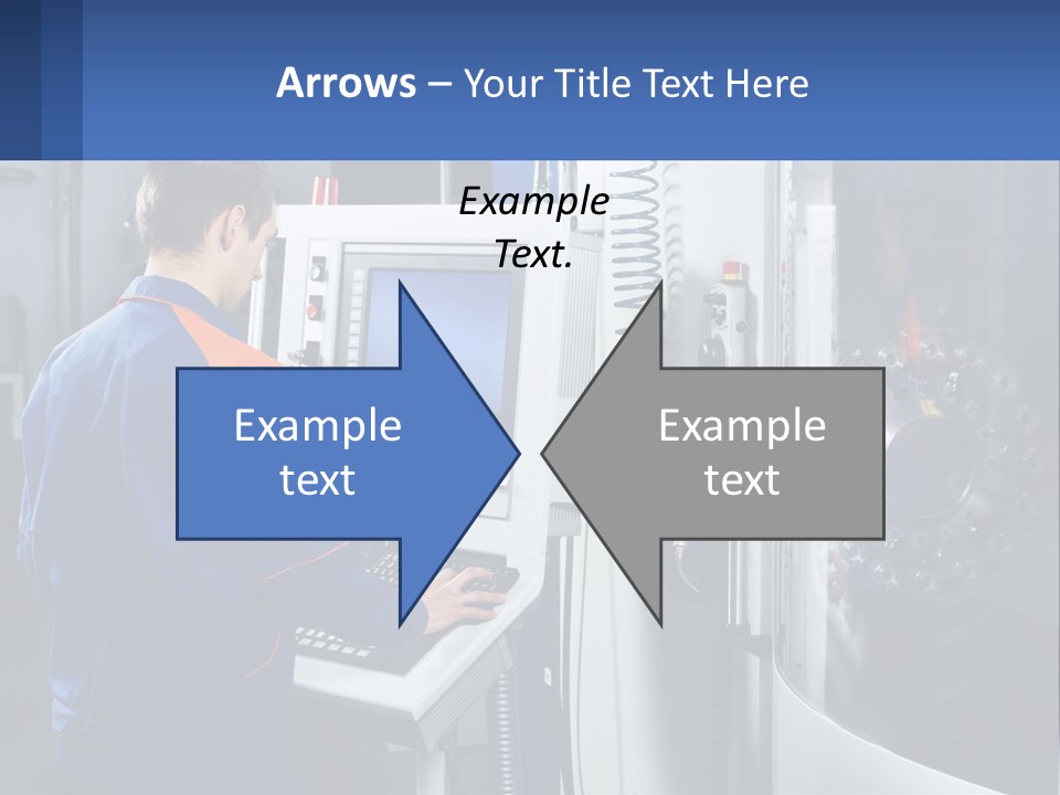 A Man Working On A Machine In A Factory PowerPoint Template