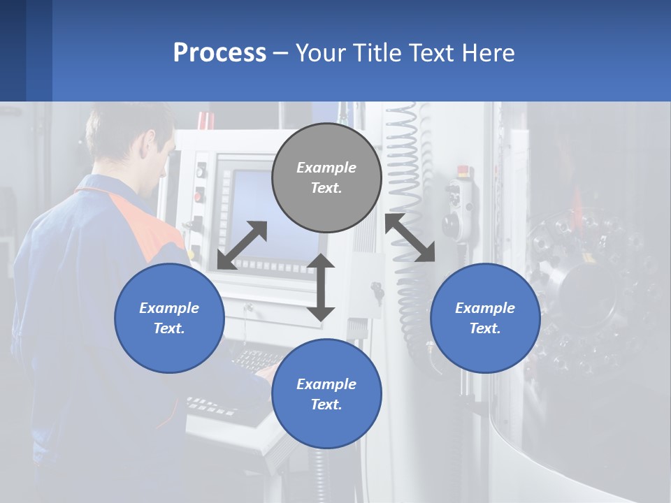 A Man Working On A Machine In A Factory PowerPoint Template