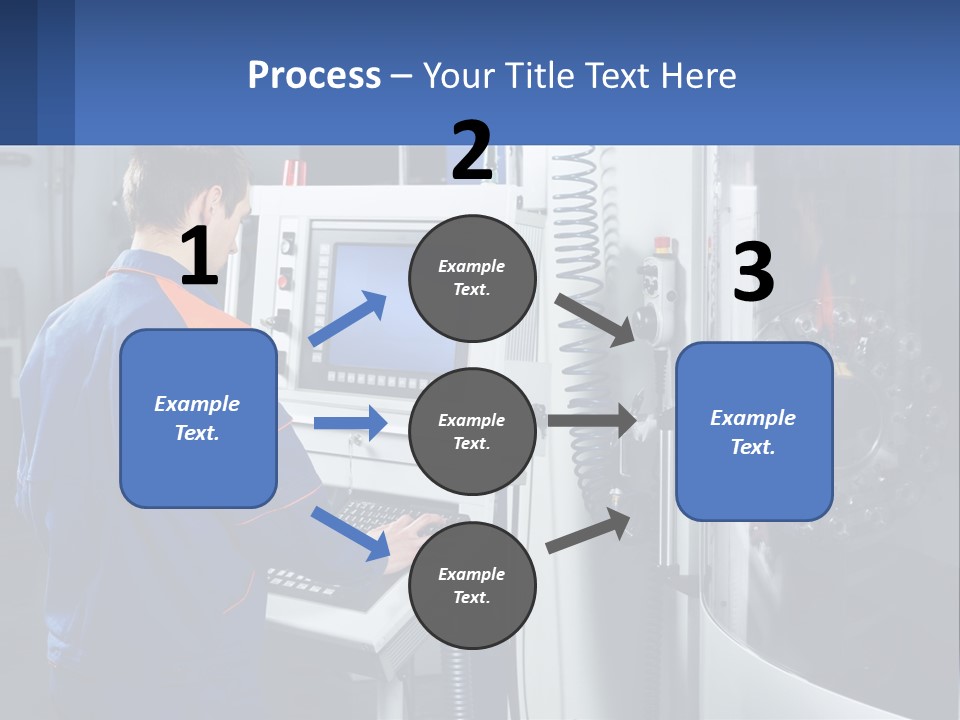 A Man Working On A Machine In A Factory PowerPoint Template