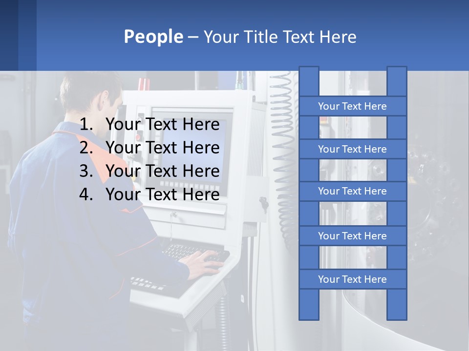 A Man Working On A Machine In A Factory PowerPoint Template
