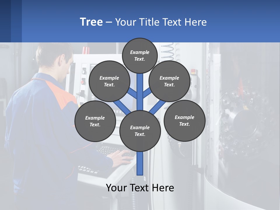 A Man Working On A Machine In A Factory PowerPoint Template