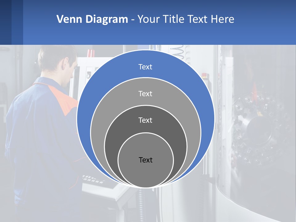A Man Working On A Machine In A Factory PowerPoint Template