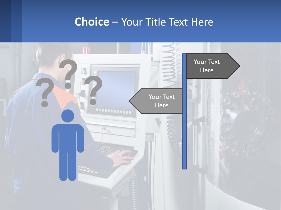 A Man Working On A Machine In A Factory PowerPoint Template