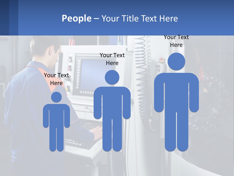 A Man Working On A Machine In A Factory PowerPoint Template