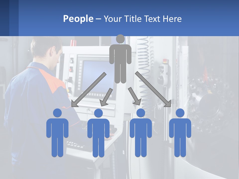 A Man Working On A Machine In A Factory PowerPoint Template